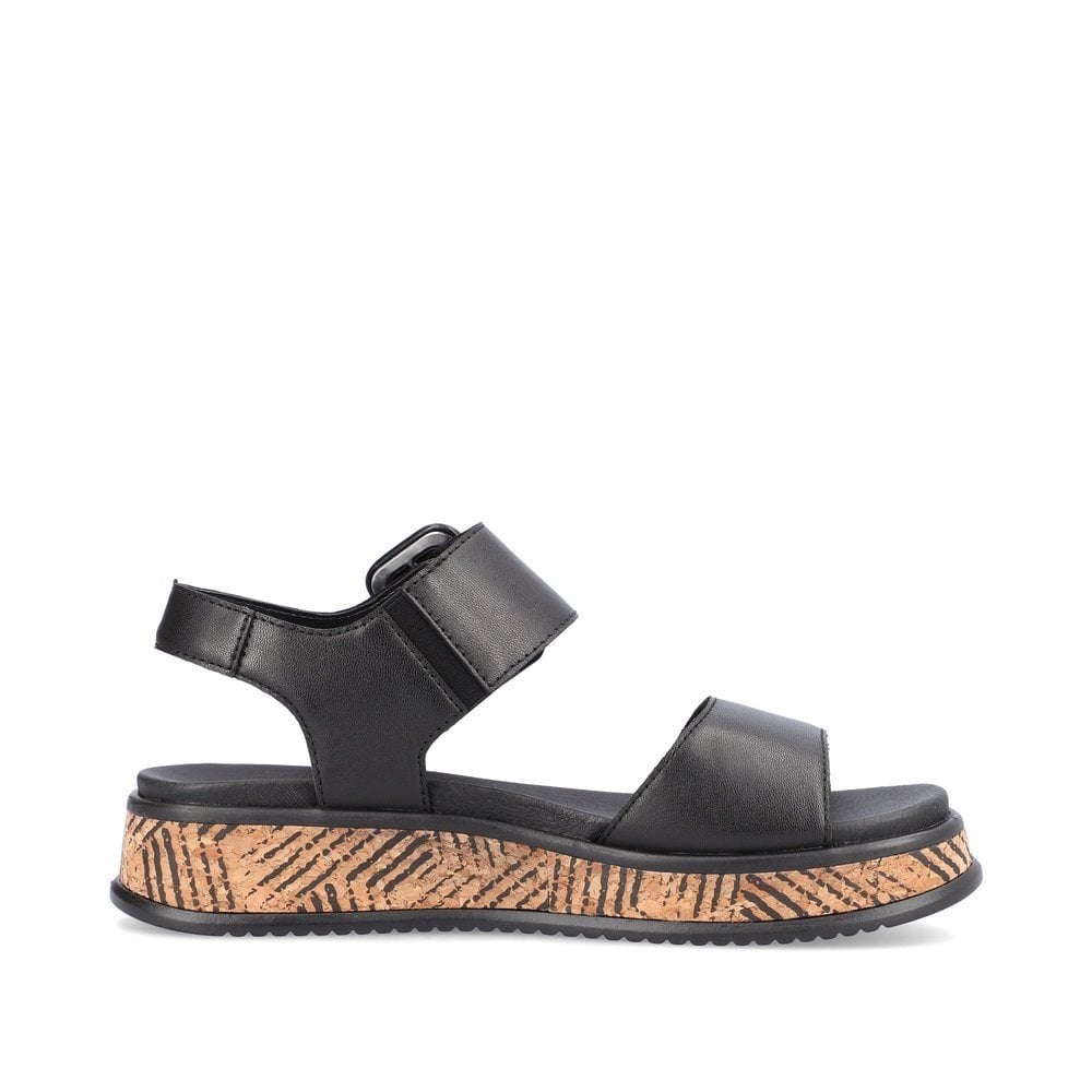 Rieker Hook & Loop Fastening Sandals - Black - image 003 |ww_colour=black|ww_order=003|