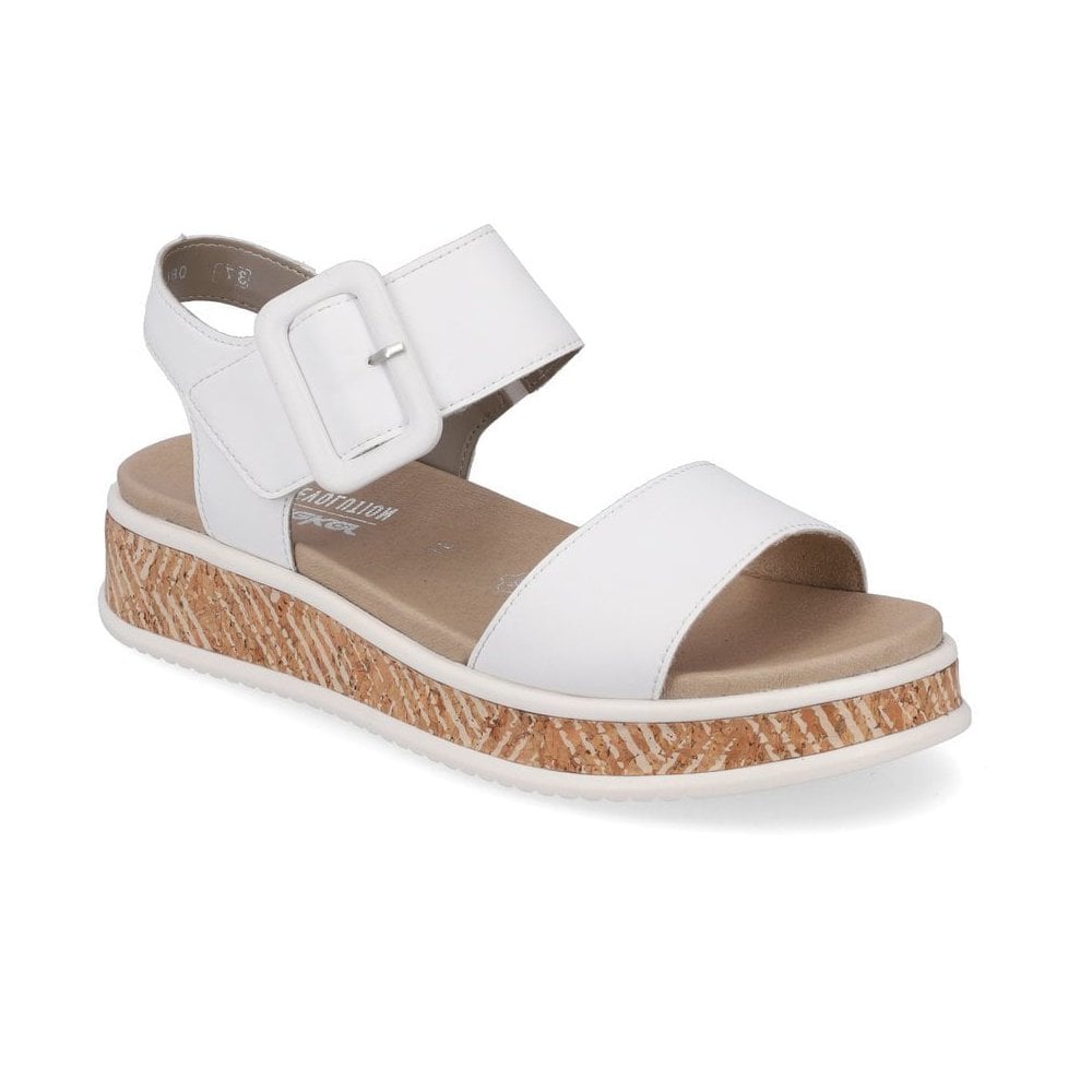 Rieker Hook & Loop Fastening Sandals - White - image 001 |ww_colour=white|ww_order=001|