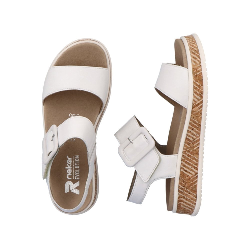 Rieker Hook & Loop Fastening Sandals - White - image 002 |ww_colour=white|ww_order=002|