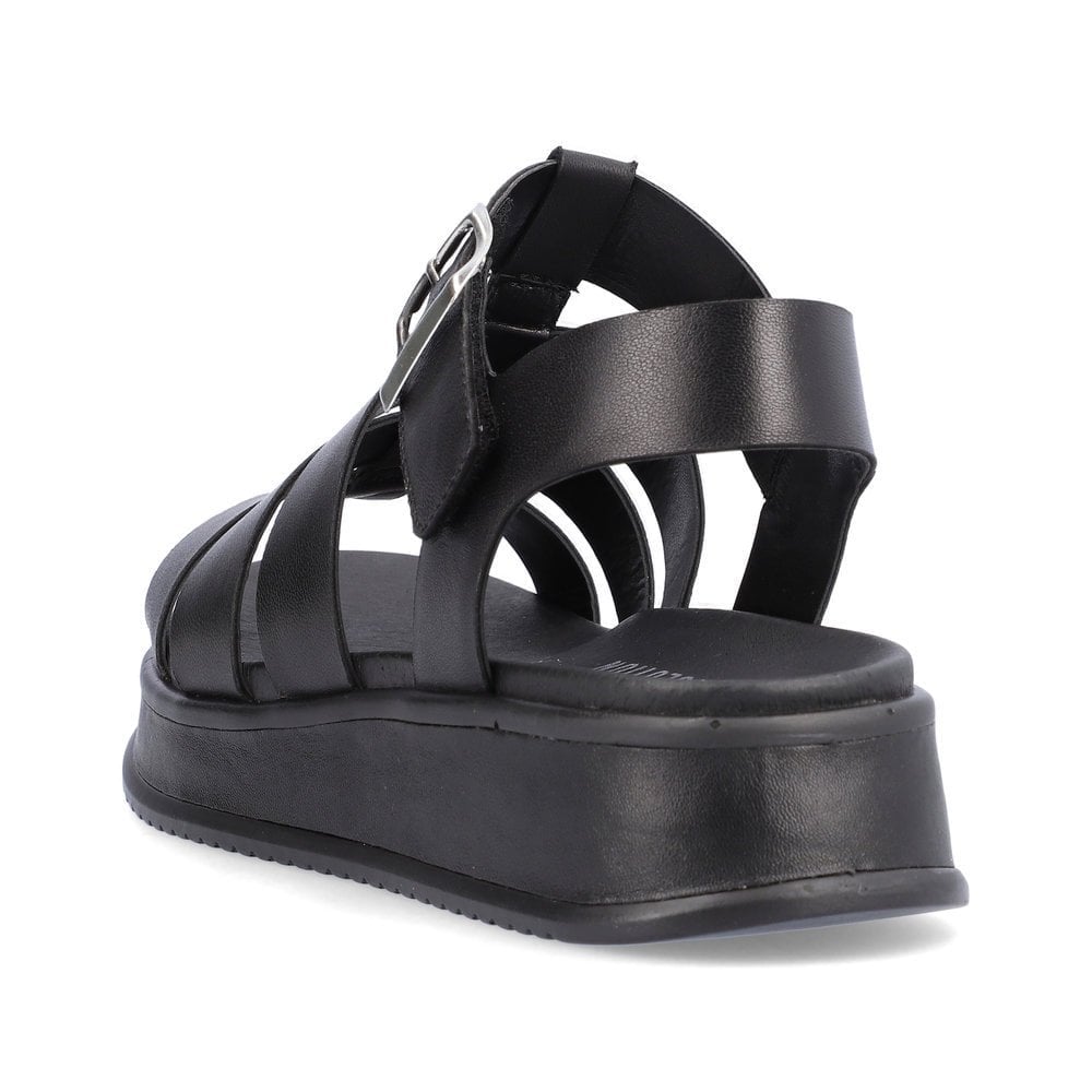 Rieker Hook & Loop Fastening Sandal - Black - image 004 |ww_colour=black|ww_order=004|