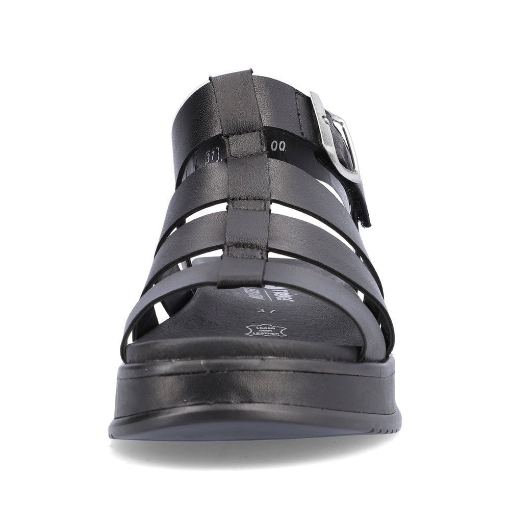 Rieker Hook & Loop Fastening Sandal - Black - image 005 |ww_colour=black|ww_order=005|