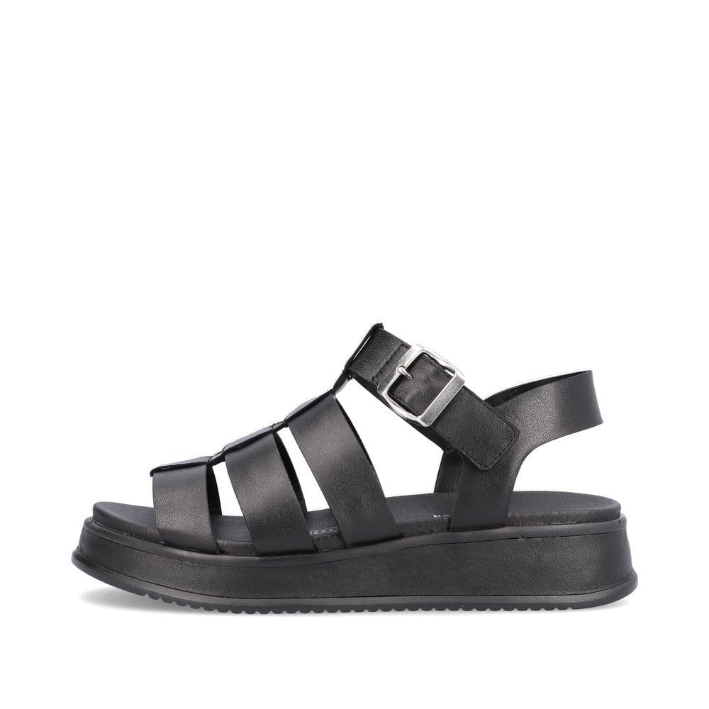 Rieker Hook & Loop Fastening Sandal - Black - image 006 |ww_colour=black|ww_order=006|