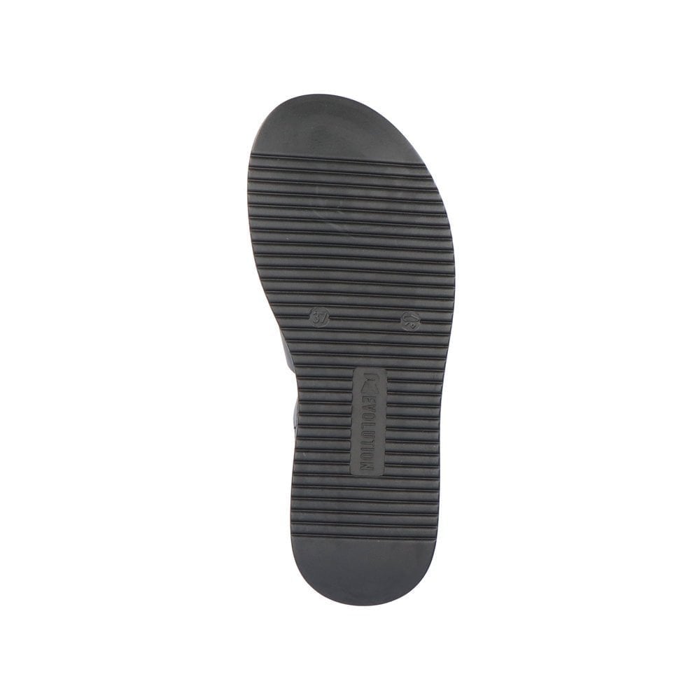 Rieker Hook & Loop Fastening Sandal - Black - image 008 |ww_colour=black|ww_order=008|