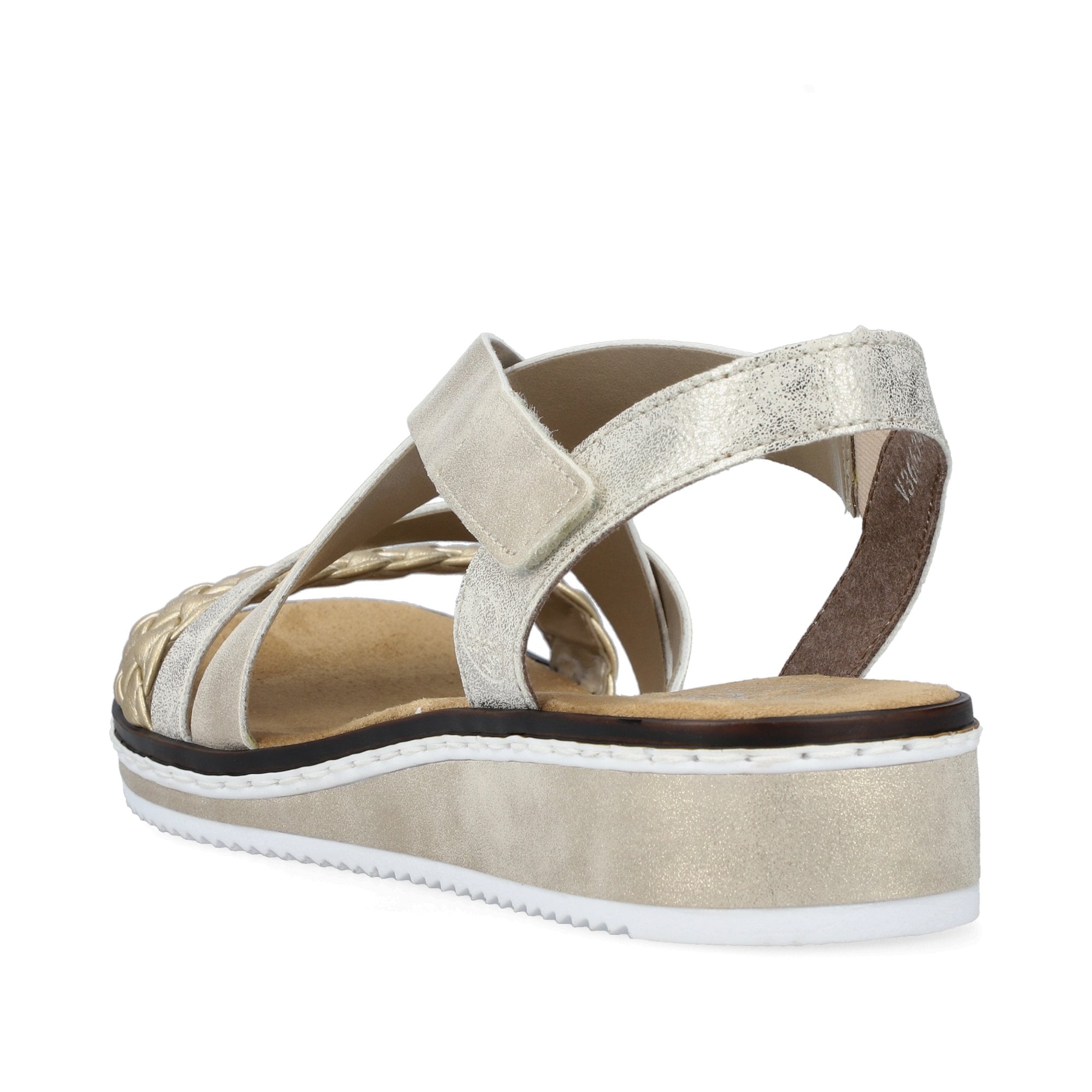 Rieker V3663 Hook & Loop Fastening Sandal - Gold - image 004 |ww_colour=gold|ww_order=004|