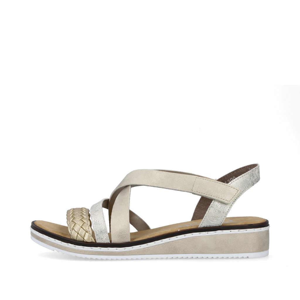 Rieker V3663 Hook & Loop Fastening Sandal - Gold - image 006 |ww_colour=gold|ww_order=006|