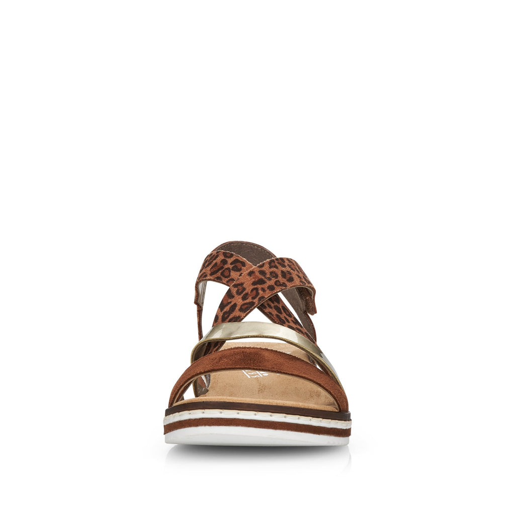 Rieker V3663 Hook & Loop Fastening Sandal - Brown Combi - image 003 |ww_colour=brown-combi|ww_order=003|