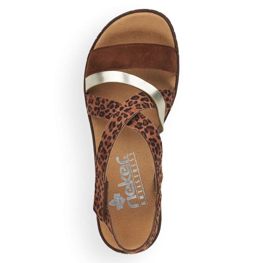 Rieker V3663 Hook & Loop Fastening Sandal - Brown Combi - image 007 |ww_colour=brown-combi|ww_order=007|