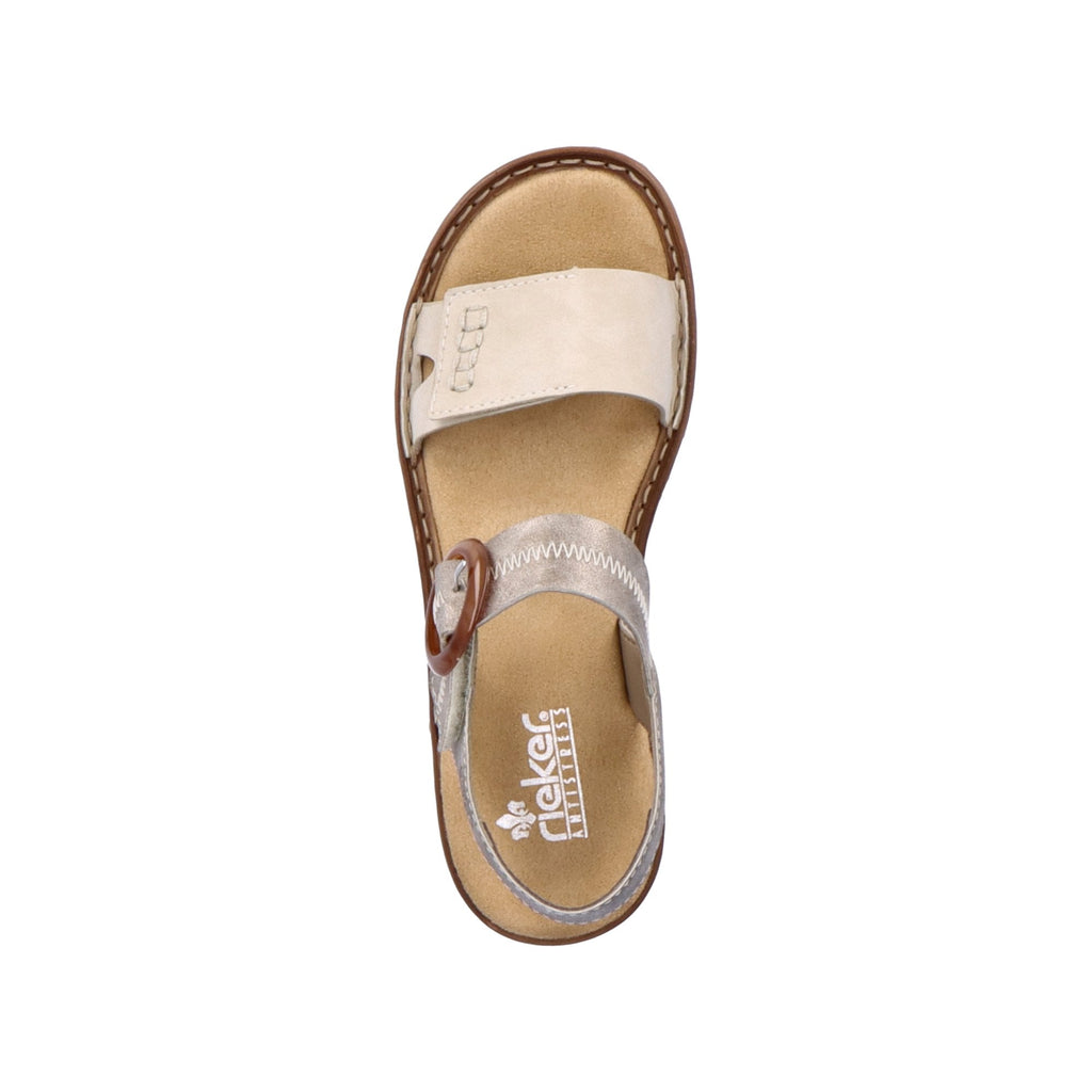 Rieker Sandal with hook and loop fastening - Beige - image 007 |ww_colour=beige|ww_order=007|