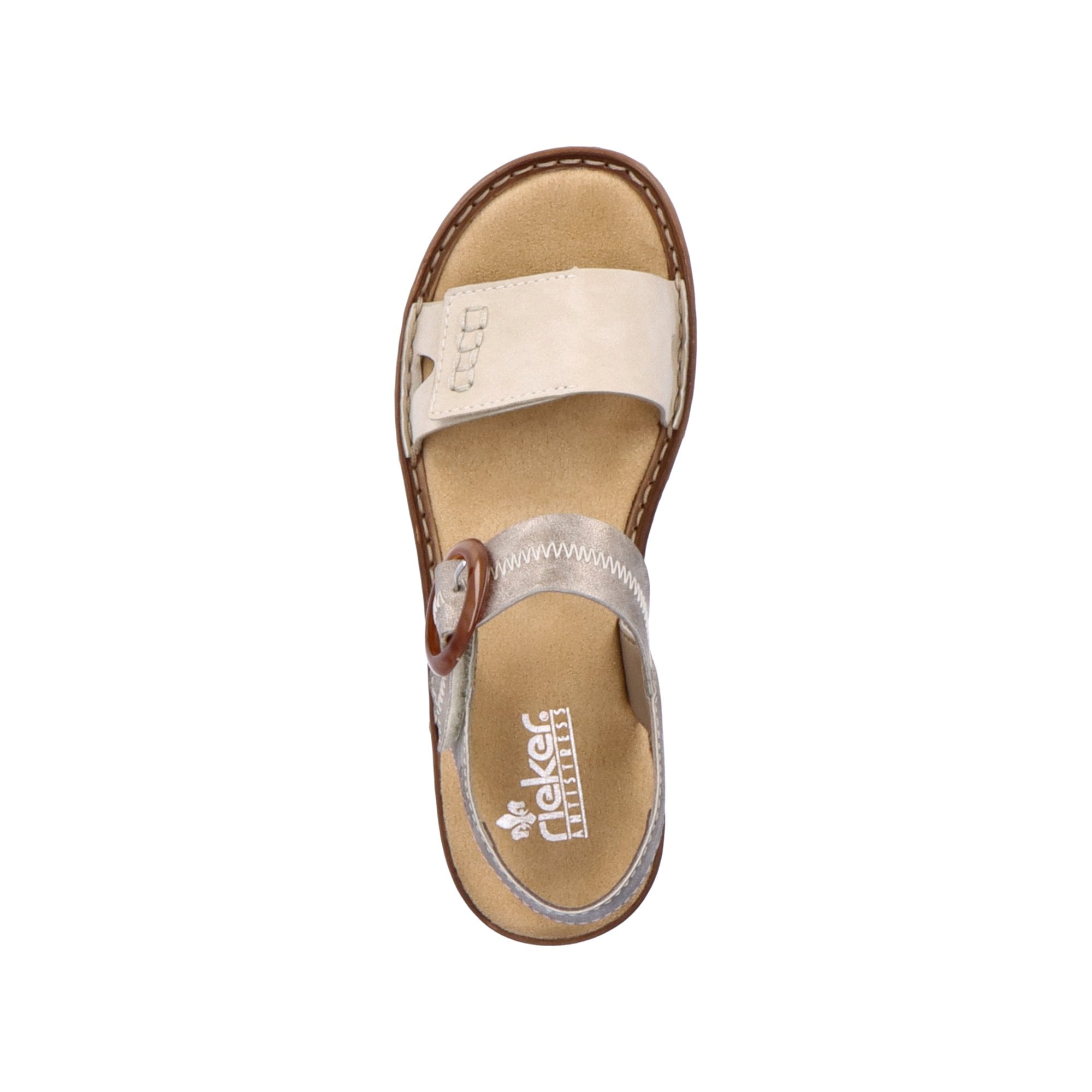 Rieker Sandal with hook and loop fastening - Beige - image 007 |ww_colour=beige|ww_order=007|
