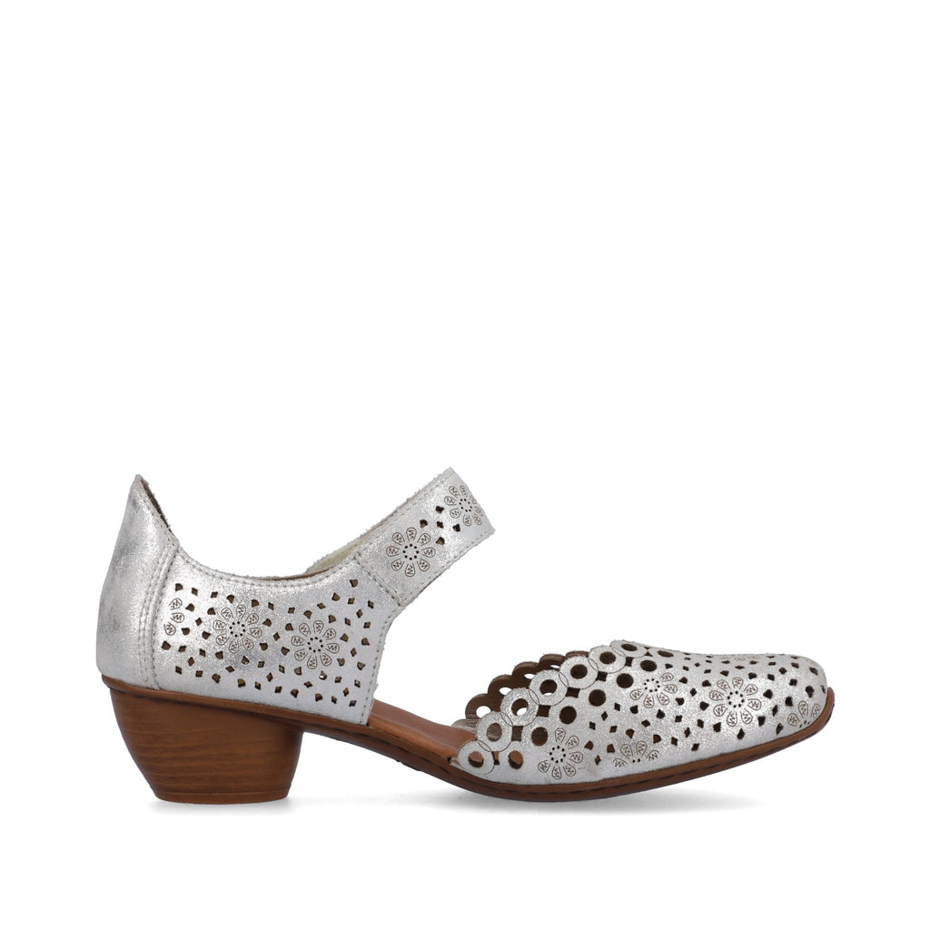 Rieker 43753 Heeled Summer Shoe - silver/platinum - image 003 |ww_colour=silver-platinum|ww_order=003|