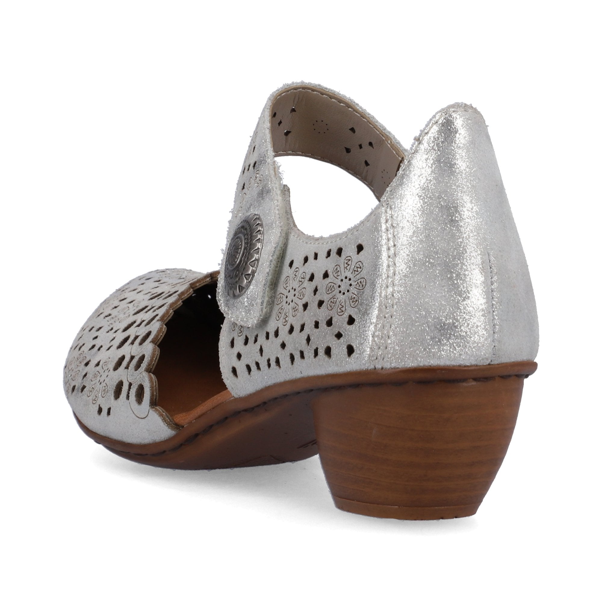 Rieker 43753 Heeled Summer Shoe - silver/platinum - image 004 |ww_colour=silver-platinum|ww_order=004|