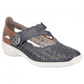 Rieker Hook & Loop Fastening  Summer Shoe - Blue Combi - image 001 |ww_colour=blue-combi|ww_order=001|