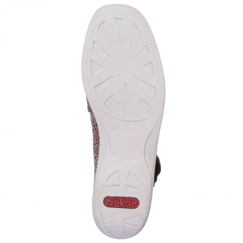 Rieker Hook & Loop Fastening  Summer Shoe - Blue Combi - image 006 |ww_colour=blue-combi|ww_order=006|