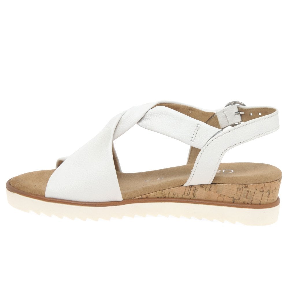 Gabor Rich Low Wedge Sandal - White - image 006 |ww_colour=white|ww_order=006|