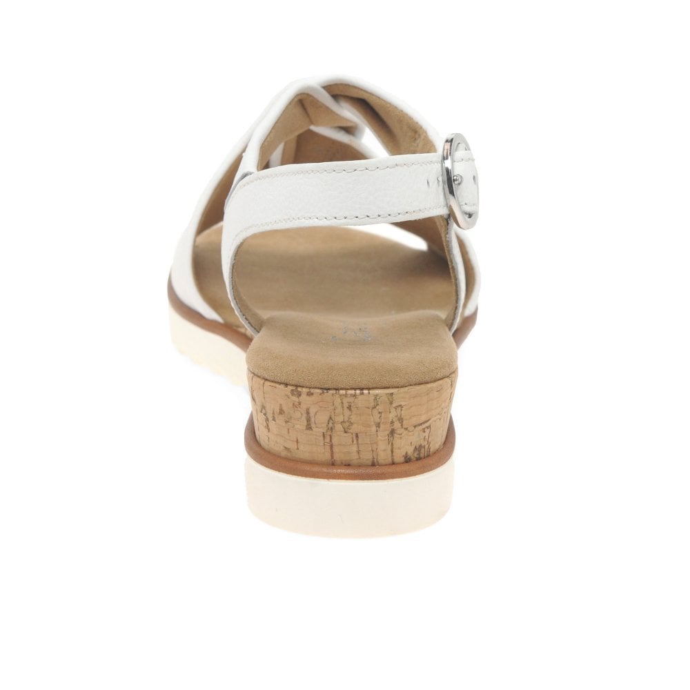 Gabor Rich Low Wedge Sandal - White - image 005 |ww_colour=white|ww_order=005|