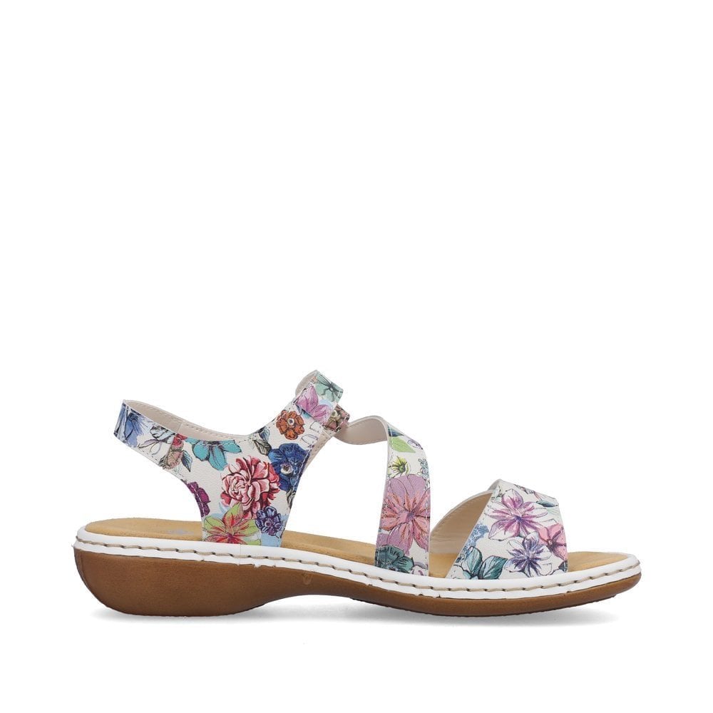Rieker 659C7 Sling Back Hook & Loop Fastening Sandal - Floral - image 003 |ww_colour=floral|ww_order=003|