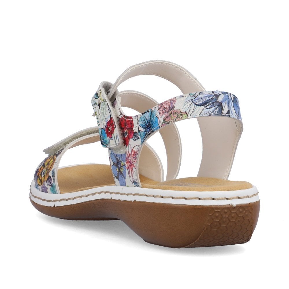 Rieker 659C7 Sling Back Hook & Loop Fastening Sandal - Floral - image 005 |ww_colour=floral|ww_order=005|