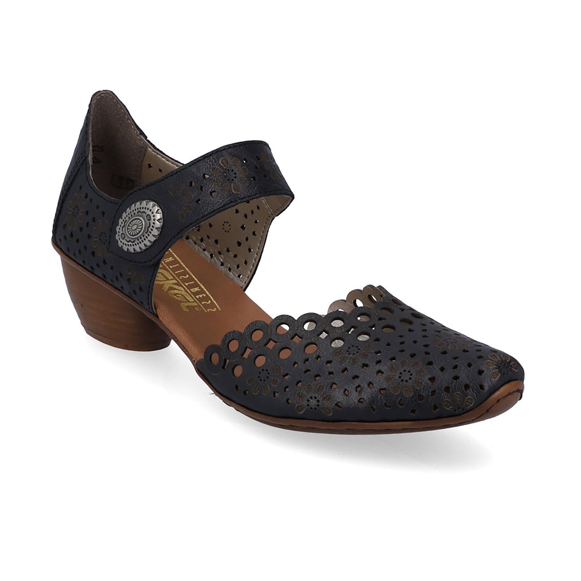 Rieker 43753 Heeled Summer Shoe - Blue - image 001 |ww_colour=blue|ww_order=001|