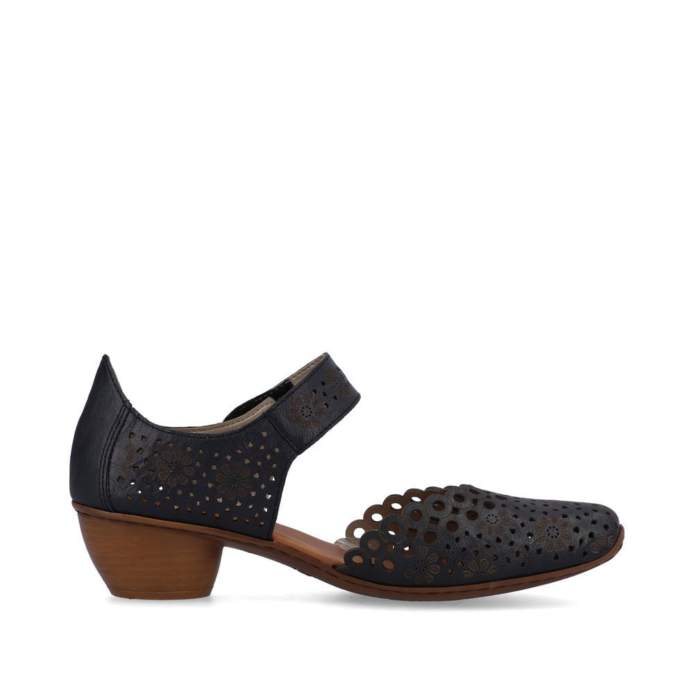 Rieker 43753 Heeled Summer Shoe - Blue - image 002 |ww_colour=blue|ww_order=002|