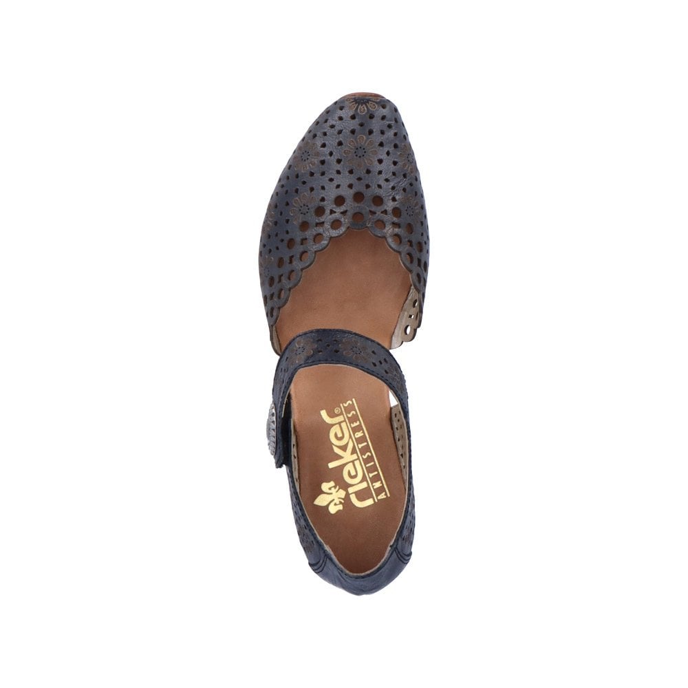 Rieker 43753 Heeled Summer Shoe - Blue - image 004 |ww_colour=blue|ww_order=004|