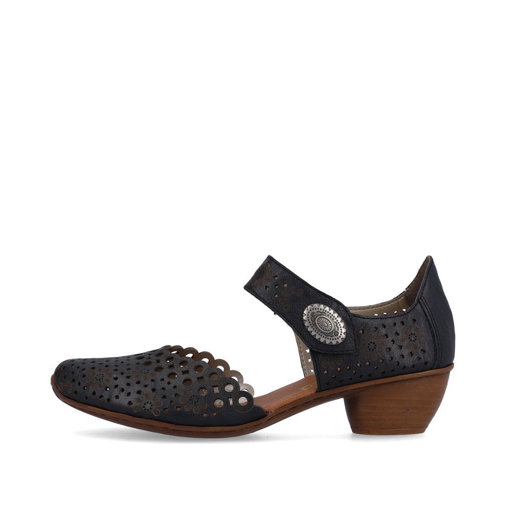 Rieker 43753 Heeled Summer Shoe - Blue - image 005 |ww_colour=blue|ww_order=005|