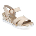 Rieker 67173 Wedge Sandal - Beige - image 001 |ww_colour=beige|ww_order=001|