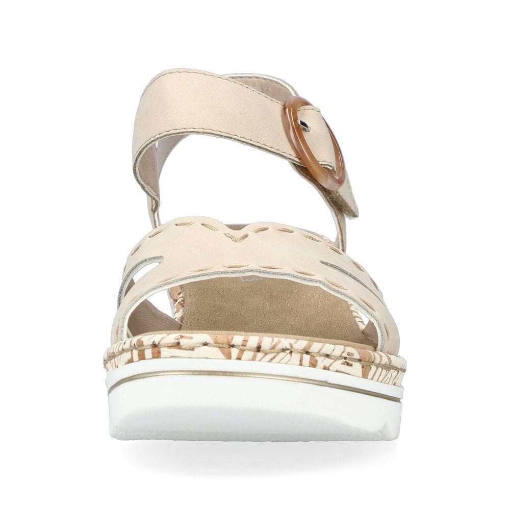 Rieker 67173 Wedge Sandal - Beige - image 002 |ww_colour=beige|ww_order=002|