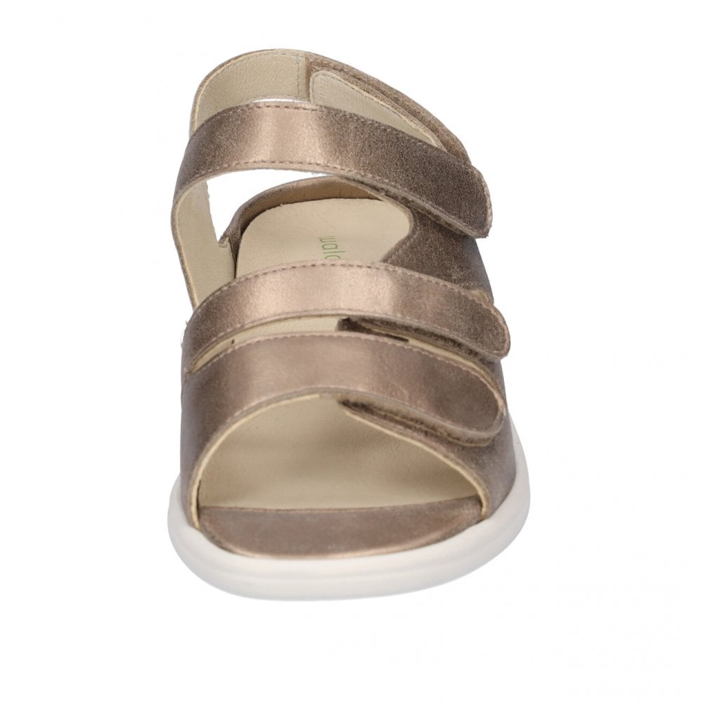 Waldlaufer Kara Touch Strap Wide Fit Sandal - Gold - image 003 |ww_colour=gold|ww_order=003|