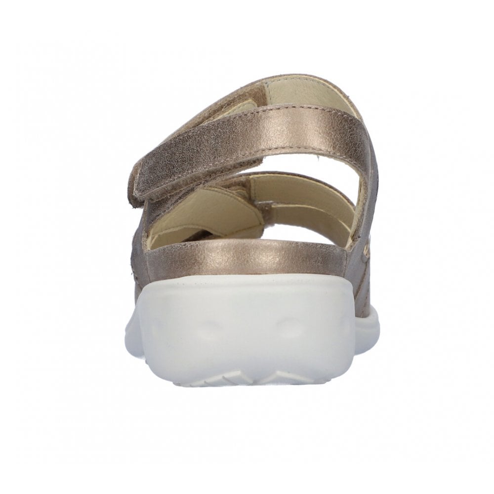Waldlaufer Kara Touch Strap Wide Fit Sandal - Gold - image 004 |ww_colour=gold|ww_order=004|