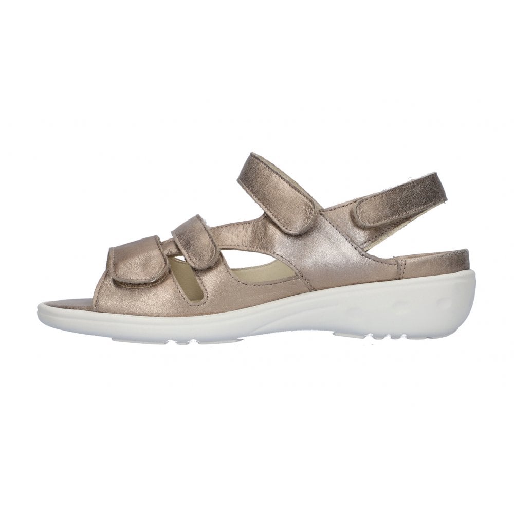 Waldlaufer Kara Touch Strap Wide Fit Sandal - Gold - image 005 |ww_colour=gold|ww_order=005|