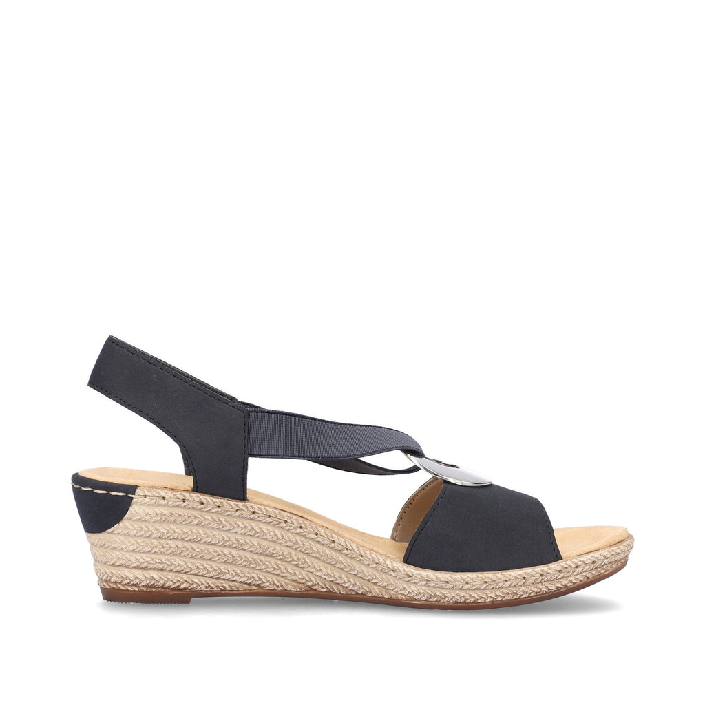 Rieker Slip On Wedge Sandal - Blue - image 002 |ww_colour=blue|ww_order=002|