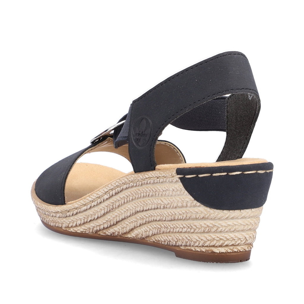 Rieker Slip On Wedge Sandal - Blue - image 003 |ww_colour=blue|ww_order=003|