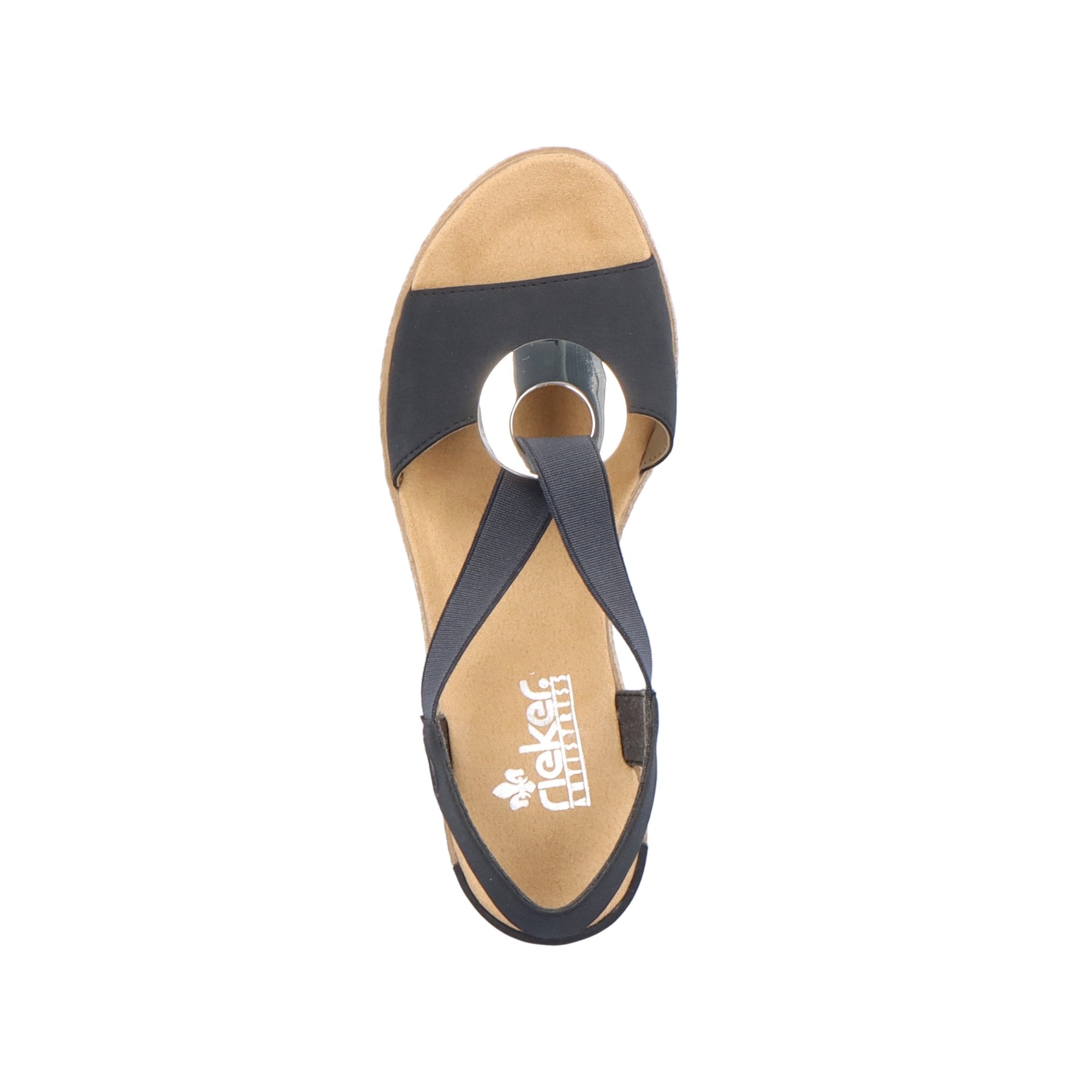 Rieker Slip On Wedge Sandal - Blue - image 004 |ww_colour=blue|ww_order=004|