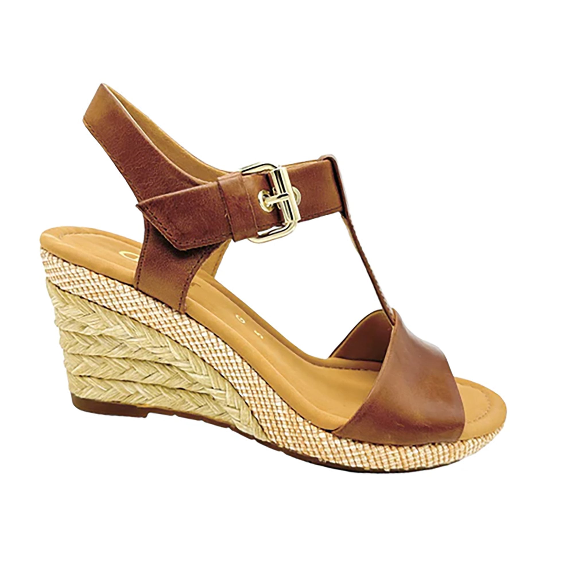 Gabor Karen Wedge Sandal - Peanut - image 001 |ww_colour=peanut|ww_order=001|