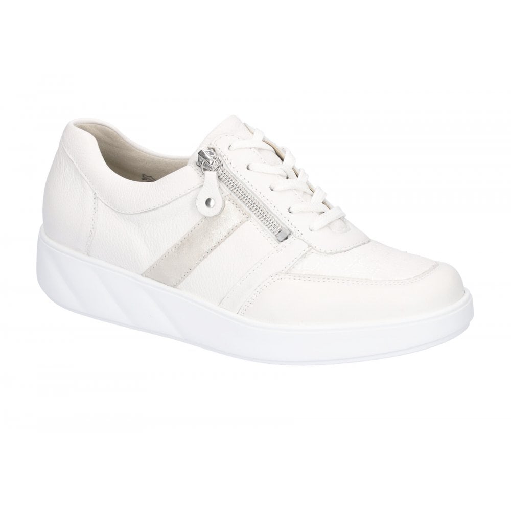 Waldlaufer K-Lili Wide Fit Casual Trainer Shoe - White Silver - image 001 |ww_colour=white-silver|ww_order=001|