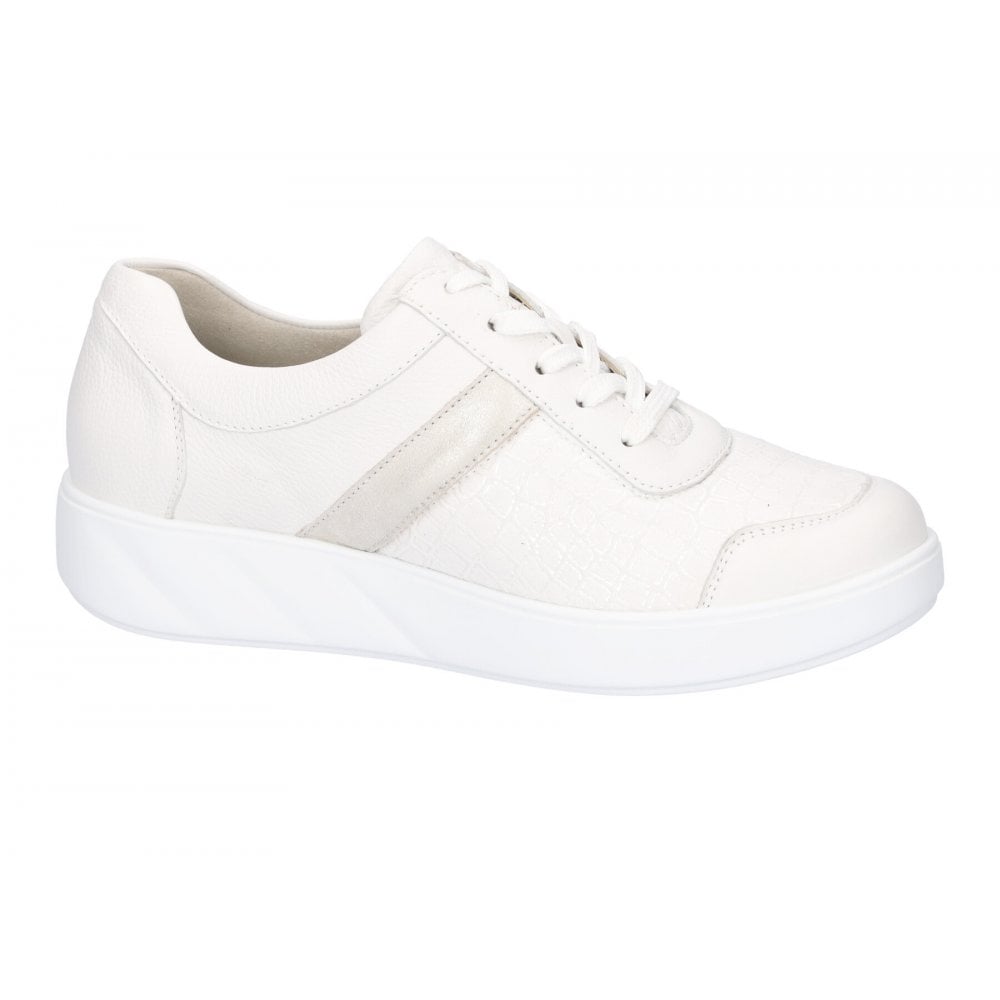 Waldlaufer K-Lili Wide Fit Casual Trainer Shoe - White Silver - image 002 |ww_colour=white-silver|ww_order=002|