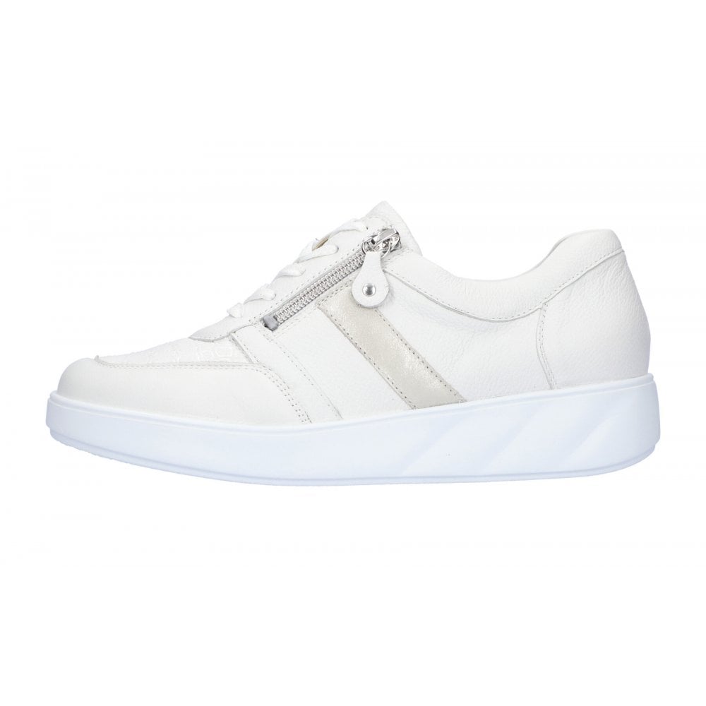 Waldlaufer K-Lili Wide Fit Casual Trainer Shoe - White Silver - image 004 |ww_colour=white-silver|ww_order=004|