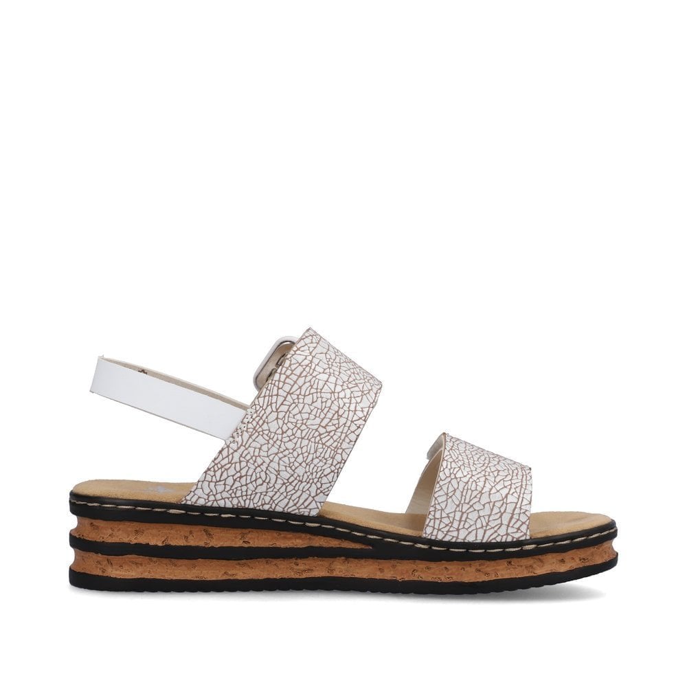 Rieker 62950 Hook & Loop Fastening Sandals - White Combi - image 003 |ww_colour=white-combi|ww_order=003|