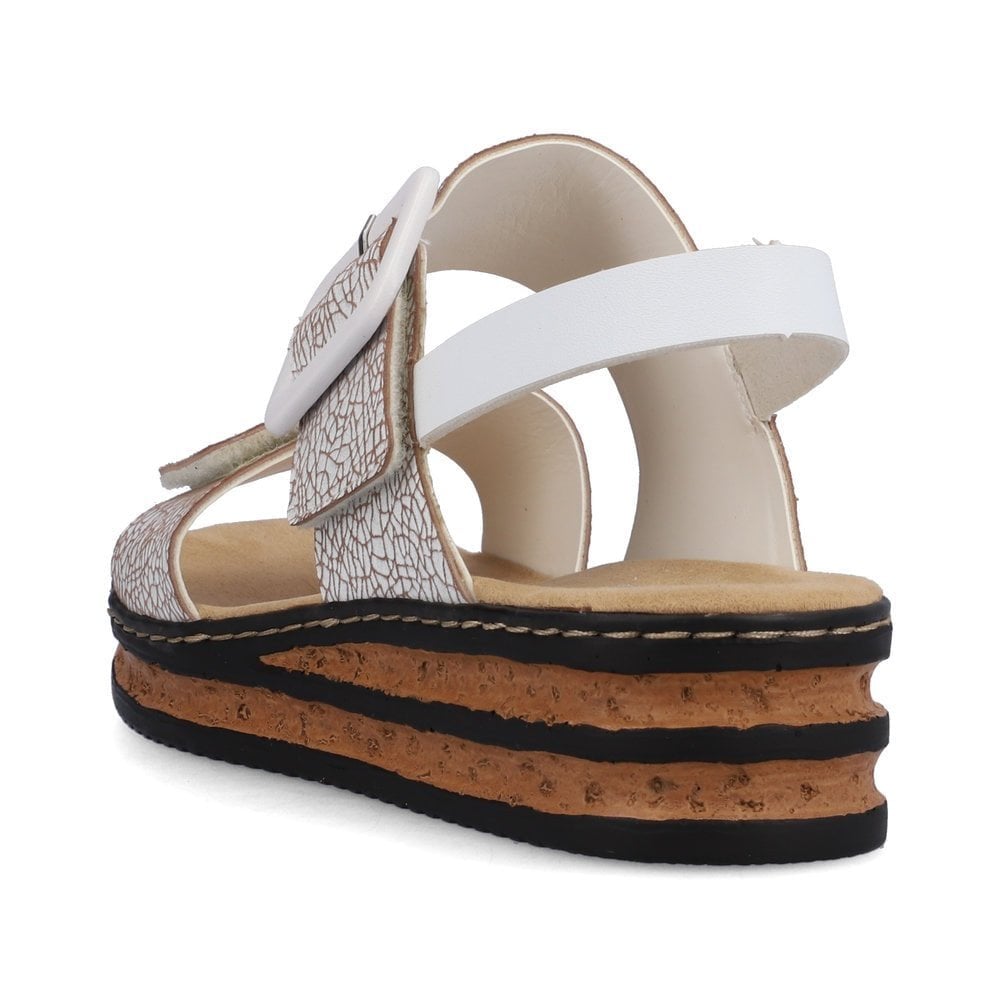 Rieker 62950 Hook & Loop Fastening Sandals - White Combi - image 004 |ww_colour=white-combi|ww_order=004|