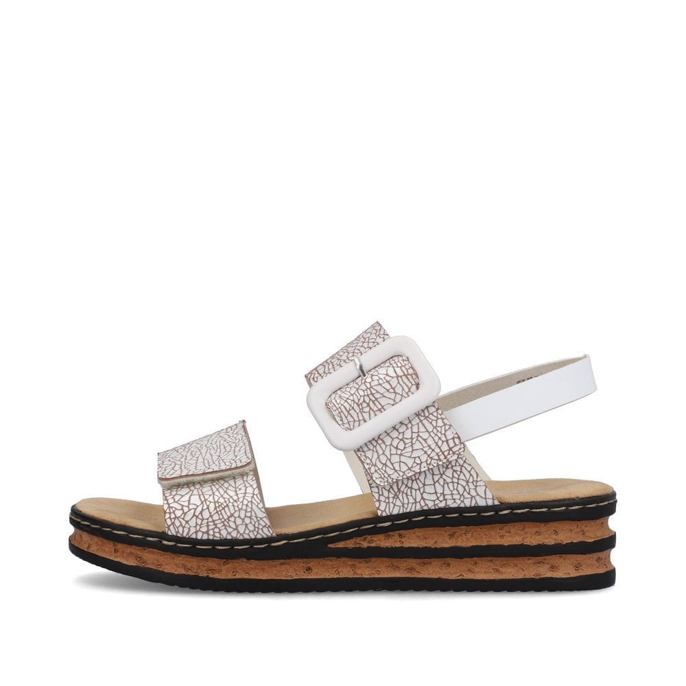 Rieker 62950 Hook & Loop Fastening Sandals - White Combi - image 006 |ww_colour=white-combi|ww_order=006|