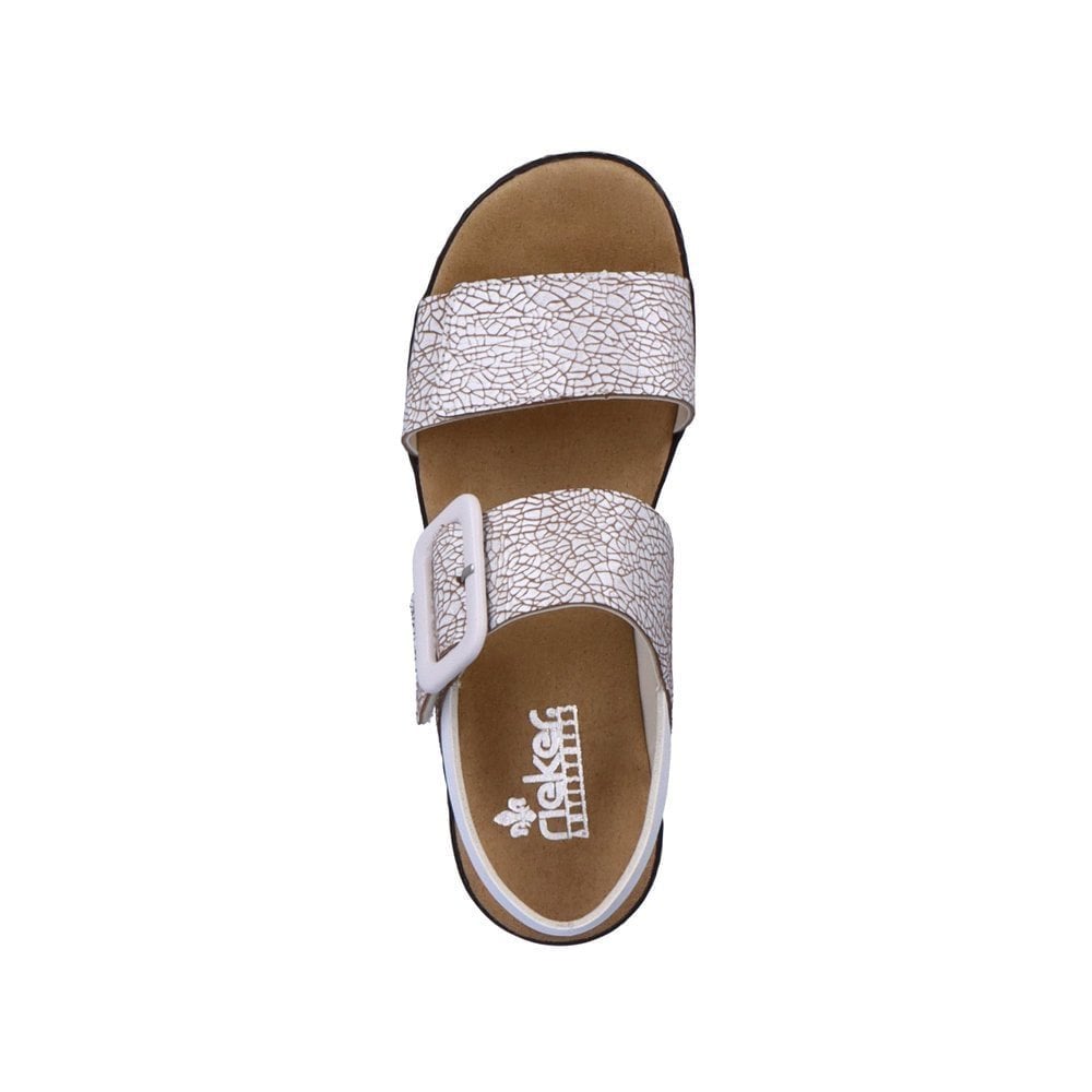 Rieker 62950 Hook & Loop Fastening Sandals - White Combi - image 007 |ww_colour=white-combi|ww_order=007|