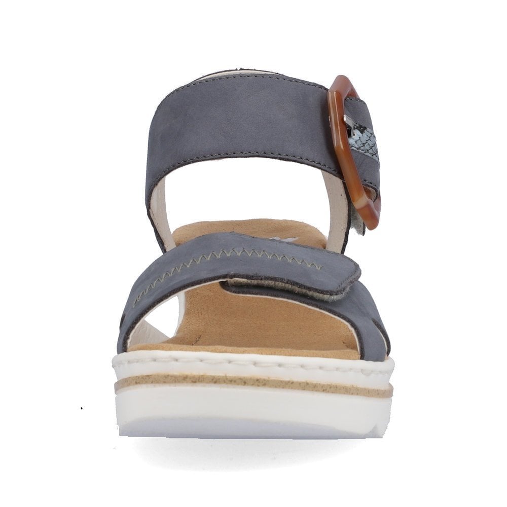 Rieker Wedge Sandal with Hook & Loop Fastening - Blue - image 005 |ww_colour=blue|ww_order=005|