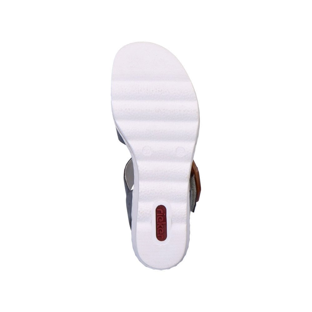 Rieker Wedge Sandal with Hook & Loop Fastening - Blue - image 007 |ww_colour=blue|ww_order=007|