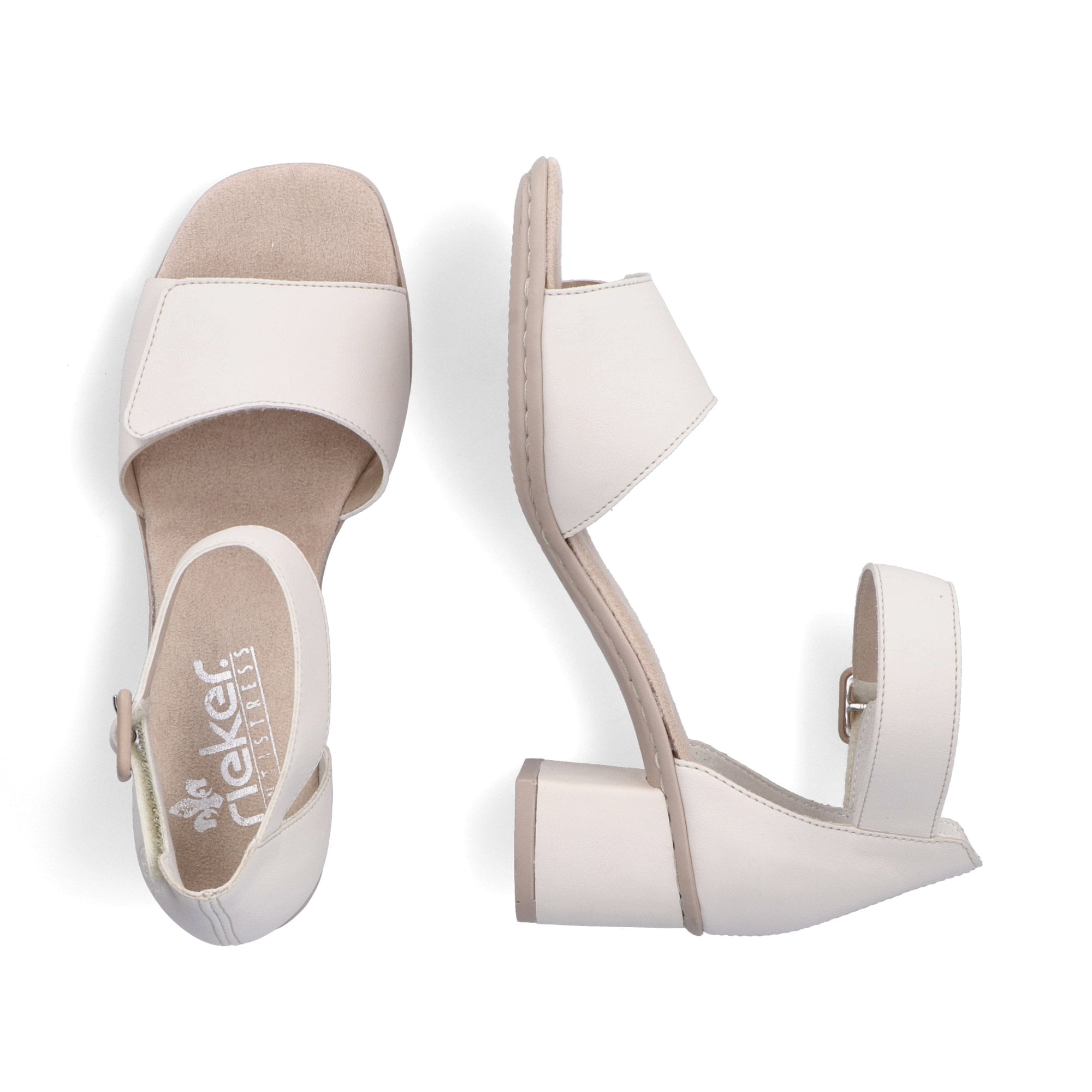 Rieker 64750 Block Heeled Sandal - Beige - image 002 |ww_colour=beige|ww_order=002|