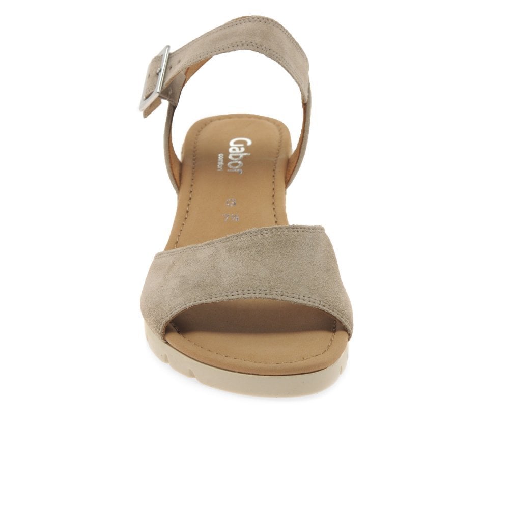 Gabor Nieve Wedge Heel Sandal - Silk Suede - image 002 |ww_colour=silk-suede|ww_order=002|