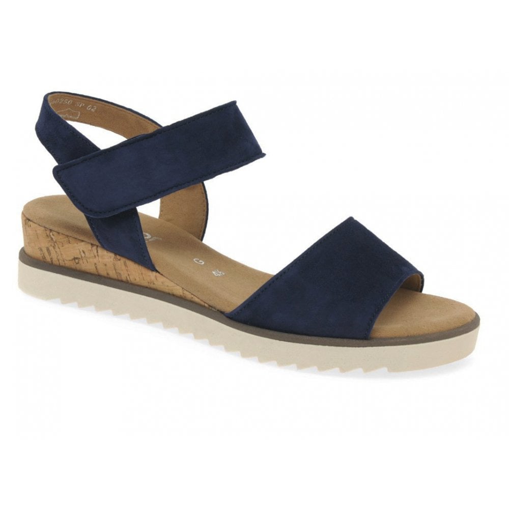 Gabor Raynor Low Wedge Sandal - Dark Blue - image 001 |ww_colour=dark-blue|ww_order=001|