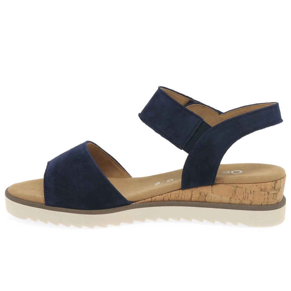 Gabor Raynor Low Wedge Sandal - Dark Blue - image 003 |ww_colour=dark-blue|ww_order=003|