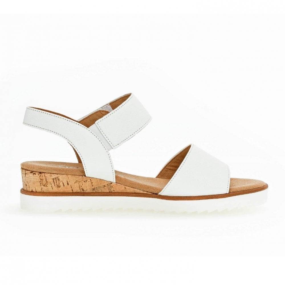 Gabor Raynor Low Wedge Sandal - White - image 002 |ww_colour=white|ww_order=002|