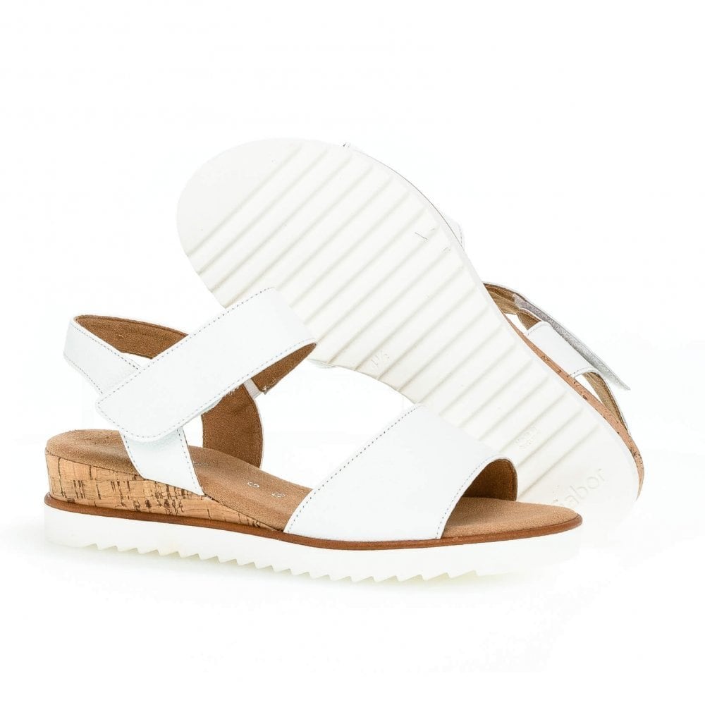 Gabor Raynor Low Wedge Sandal - White - image 003 |ww_colour=white|ww_order=003|