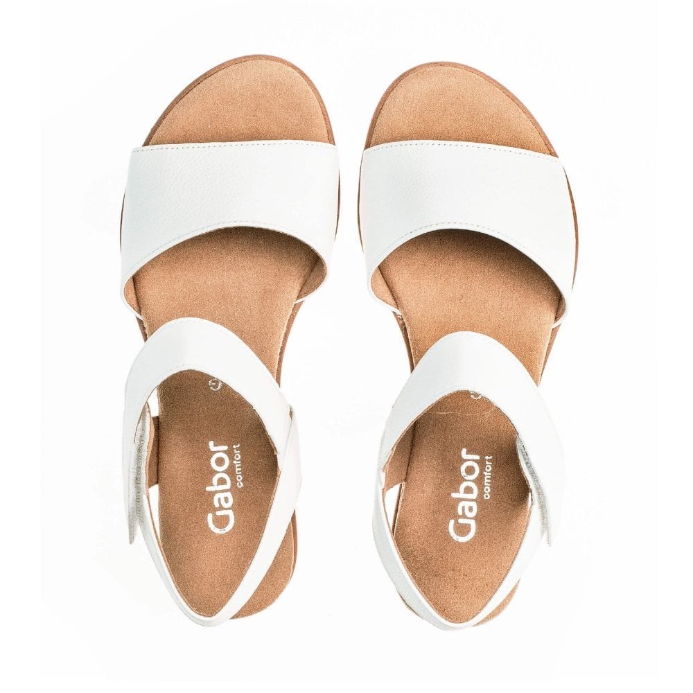 Gabor Raynor Low Wedge Sandal - White - image 004 |ww_colour=white|ww_order=004|